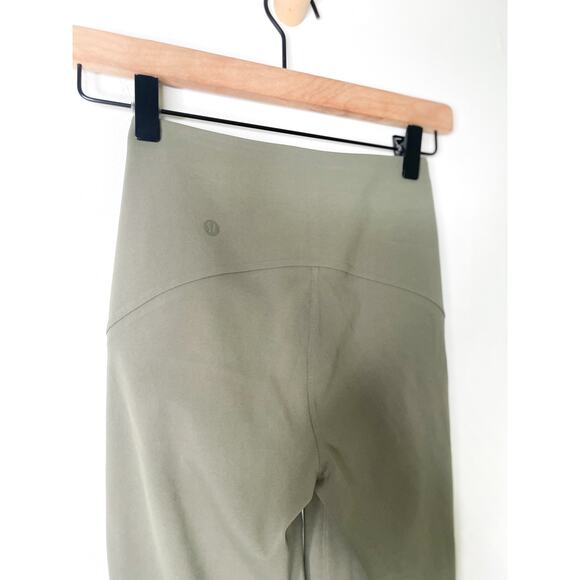 NWT Lululemon Olive Green Smooth Fit High Rise Cropped Pants Size 0 Athleisure - Picture 9 of 13
